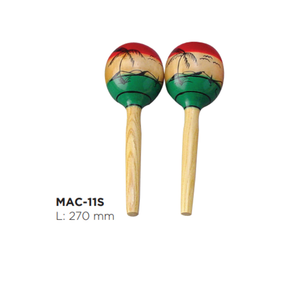 Maxtone MAC-11S Wooden Maracas