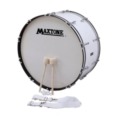 Maxtone MBC-26 Marching Bass Drum 26 inches x 12 inches White Color Maxtone MBC-26 Marching Bass Drum 26 inches x 12 inches White Color