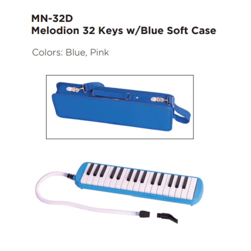 Maxtone Melodion MN-32D 32 keys w/soft case Color Blue