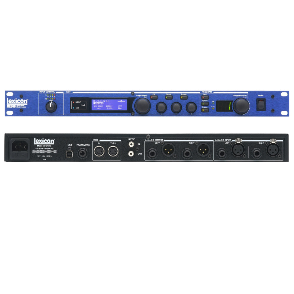 Lexicon MX300 Stereo Reverb Effects Processor /Stereo Reverb/ Effects Processor with USB Lexicon MX300 Stereo Reverb Effects Processor /Stereo Reverb/ Effects Processor with USB