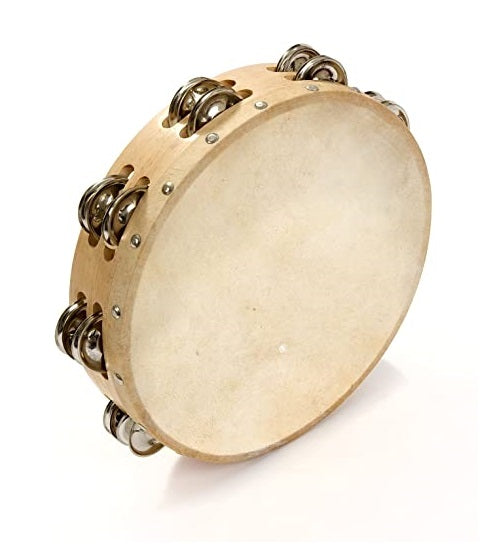 Maxtone TCC8-12 Tambourine 8 inches with 12 Pairs of Jingles with Skin Head Maxtone TCC8-12 Tambourine 8 inches with 12 Pairs of Jingles with Skin Head