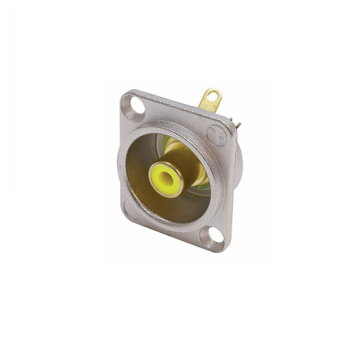 Neutrik NF2D-4 Phono Yellow (RCA) Female Chassis Mount Neutrik NF2D-4 Phono Yellow (RCA) Female Chassis Mount