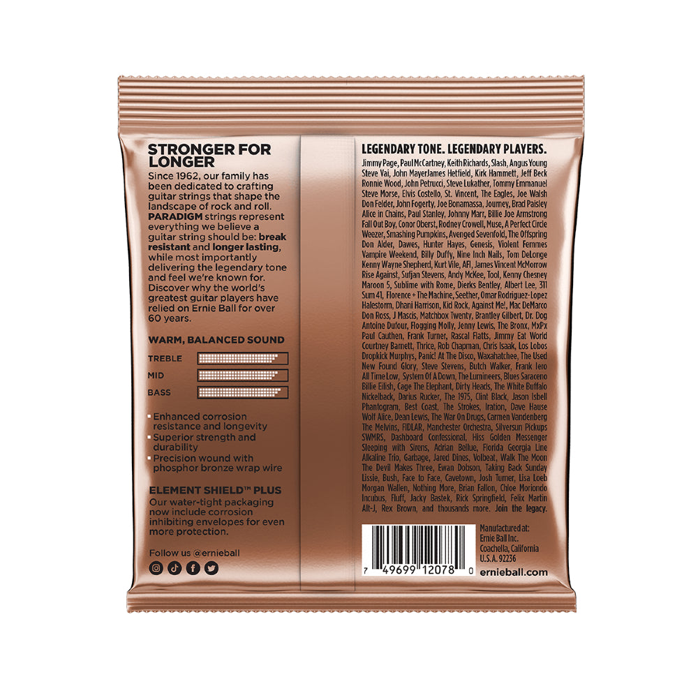 Ernie Ball 2078 Paradigm Phosphor Bronze Light Acoustic Guitar Strings - Gauge 11-52