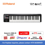 Roland A-49 BK 49 Keys MIDI Keyboard Controller / Portable Control with Pro Action