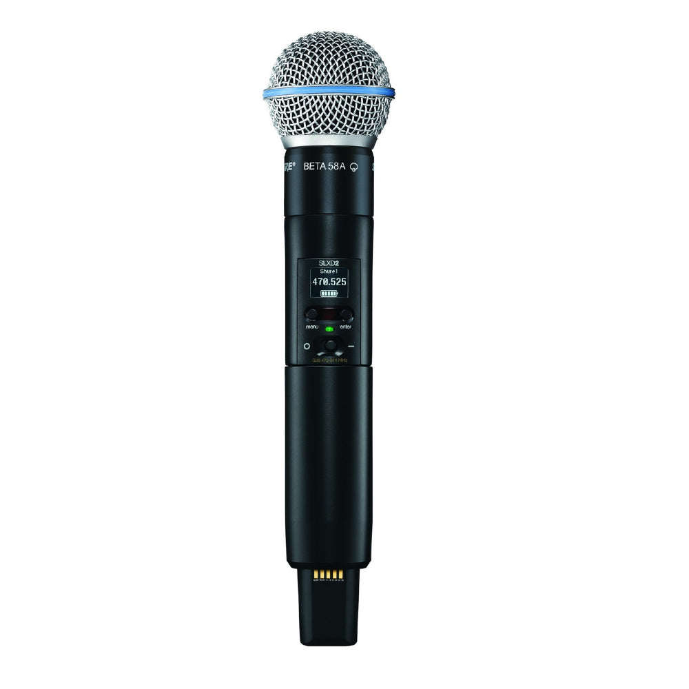 Shure SLXD24/Beta58A Digital Wireless Handheld Microphone System -G59 (470–514 MHz) Shure SLXD24/Beta58A Digital Wireless Handheld Microphone System -G59 (470–514 MHz)