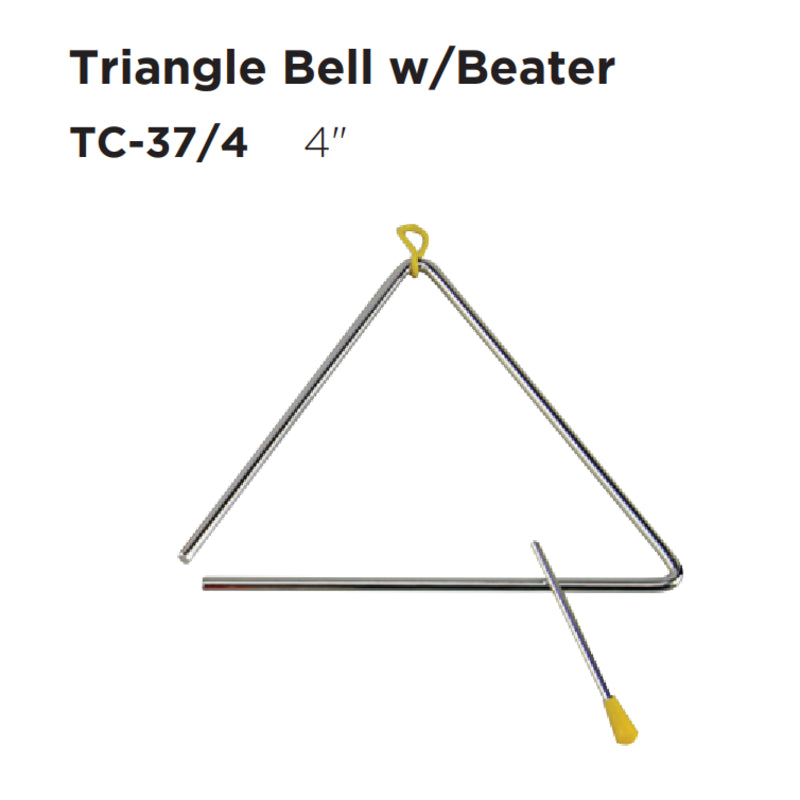 Maxtone TC-37/4 4 Inch Triangle Bell w/Beater Maxtone TC-37/4 4 Inch Triangle Bell w/Beater