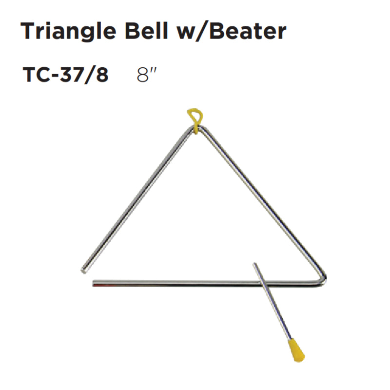 Maxtone TC-37/8 8 Inch Triangle Bell w/Beater Maxtone TC-37/8 8 Inch Triangle Bell w/Beater