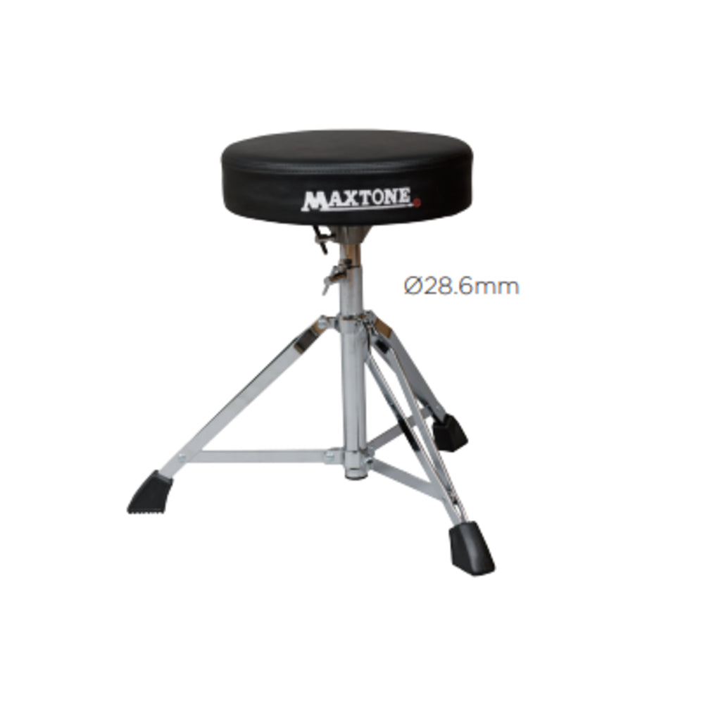 Maxtone TFC-201 Drum Throne 3- Braced Legs Round Seat