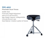 Maxtone TFC-6010 Pneumatic Drum Throne 3-Double Braced Legs Saddle Seat