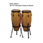 Maxtone WDC-33N/S 10"+11" WOODEN CONGA W/STAND