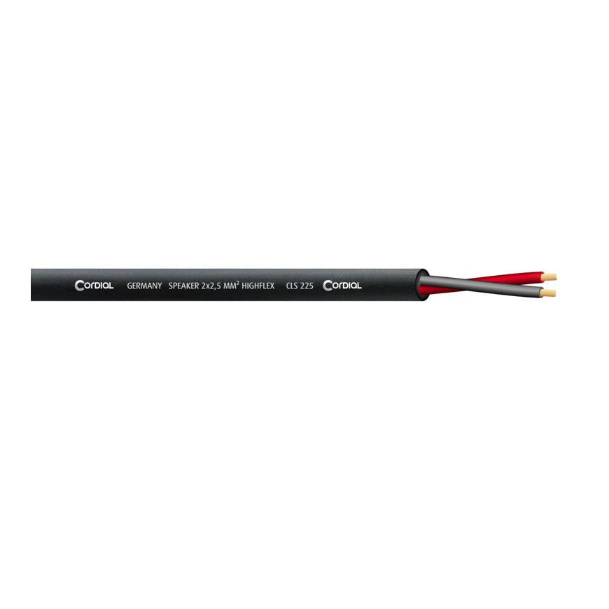 Cordial Flex CLS 225 Speaker Cable, BLACK, 2x2.5mm - Price Per Meter