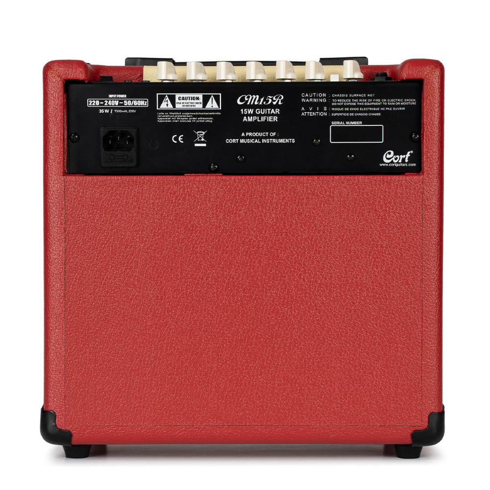 Cort CM15R-DR (Red) Electric Guitar Amplifier With Reverb 15W