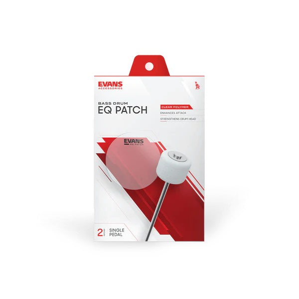Evans EQPC1 EQ clear non-slip plastic bass drum patch for Single-pedals