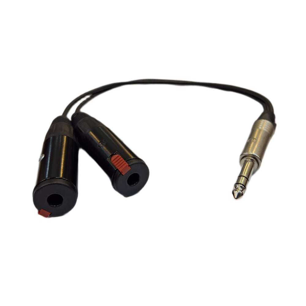 Van Damme V01TRSYNJ3/20CM20cm Pro Grade Classic XKE Cable With 1/4 TRS to Dual 1/4 Female Jack Splitter Signal Cable