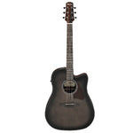 Ibanez AAD70CE-TBN Advanced Acoustic Auditorium Acoustic-Electric Guitar - Transparent Charcoal Burst Low Gloss top, Natural Open Pore back and sides