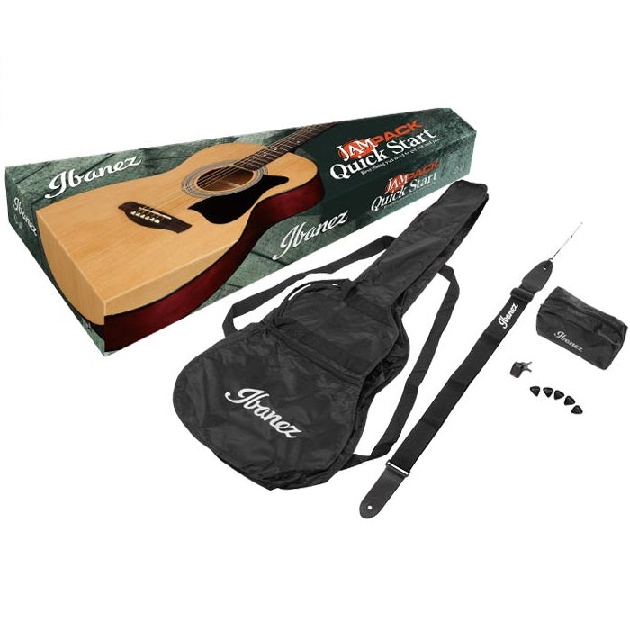 Ibanez VC50NJP-OPN Jampack Series Acoustic Guitar Package, Open Pore Natural