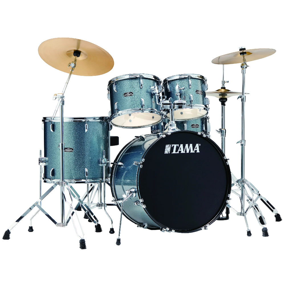 TAMA Stagestar ST52H6C-SEM Sea Blue Mist 5-Piece Drum Kit with 22" Bass Drum - with cymbals set and Hardware