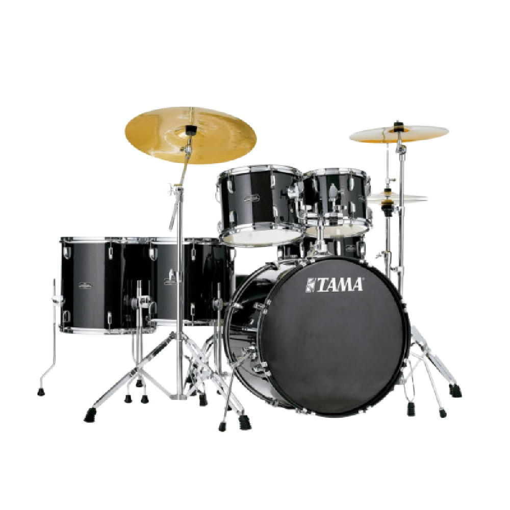 TAMA Stagestar ST62H6C-BNS Black Night Sparkle 6-Piece Drum Kit with 22" Bass Drum - with cymbals set and Hardware