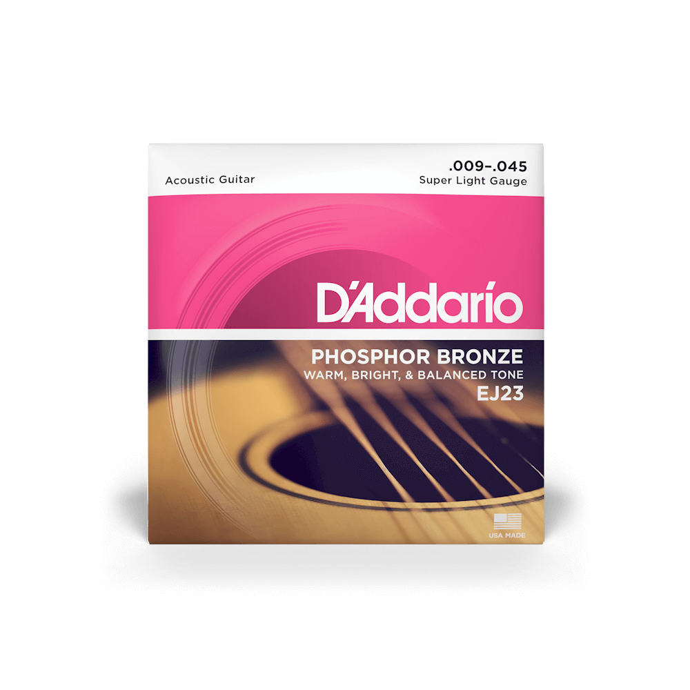 D'Addario EJ23 Phosphor Bronze Acoustic Guitar Strings - .009-.045 Super Light D'Addario EJ23 Phosphor Bronze Acoustic Guitar Strings - .009-.045 Super Light