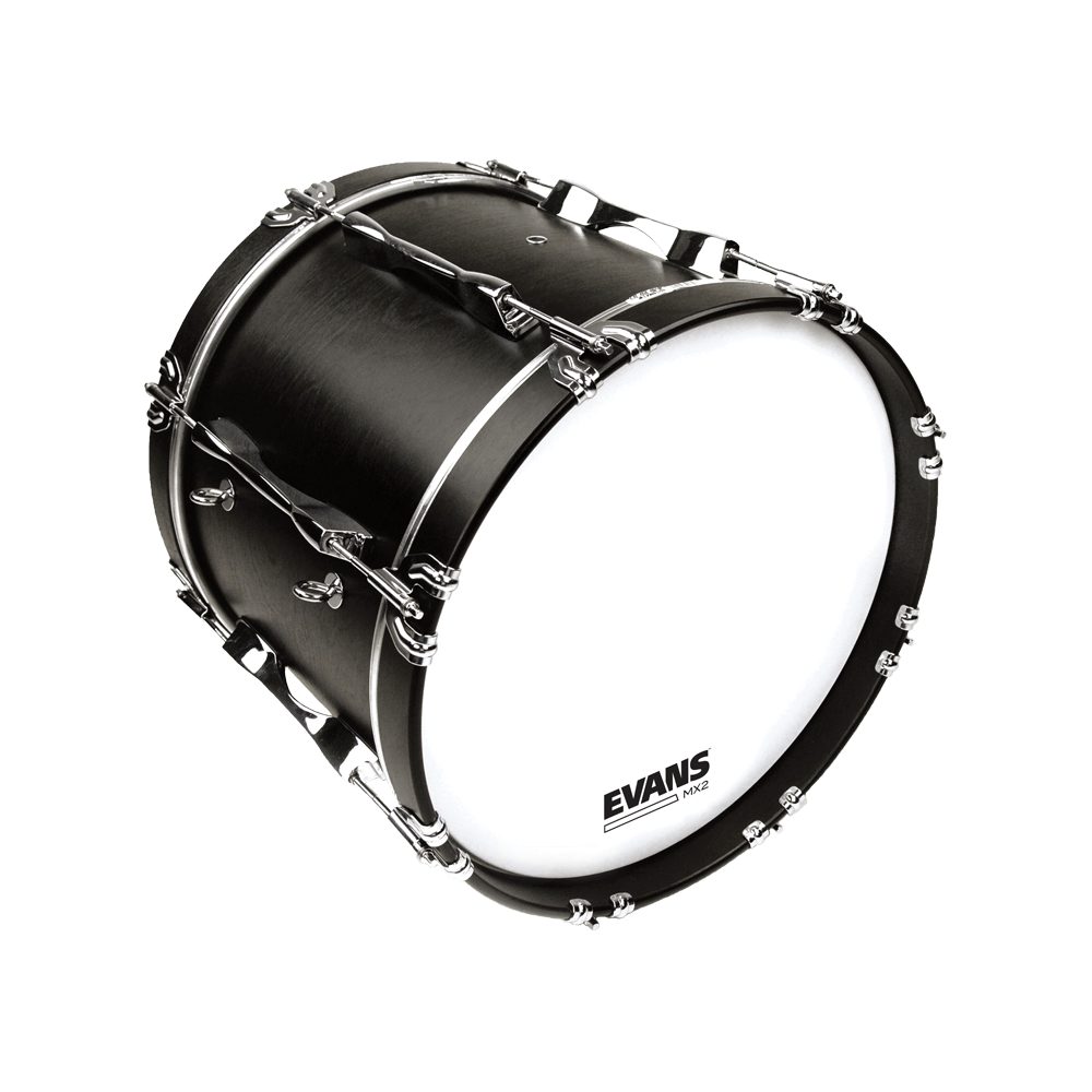 Evans BD24MX2W MX2 White Marching Bass Drumhead 24 inch Evans BD24MX2W MX2 White Marching Bass Drumhead 24 inch