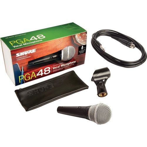 Shure PGA48-QTR Dynamic Vocal Microphone (XLR to 1/4" Cable) | Professional Audio | Professional Audio, Professional Audio. Professional Audio: Dynamic Microphone, Professional Audio. Professional Audio: Microphones, Professional Audio. Professional Audio: Wired Microphones | Shure