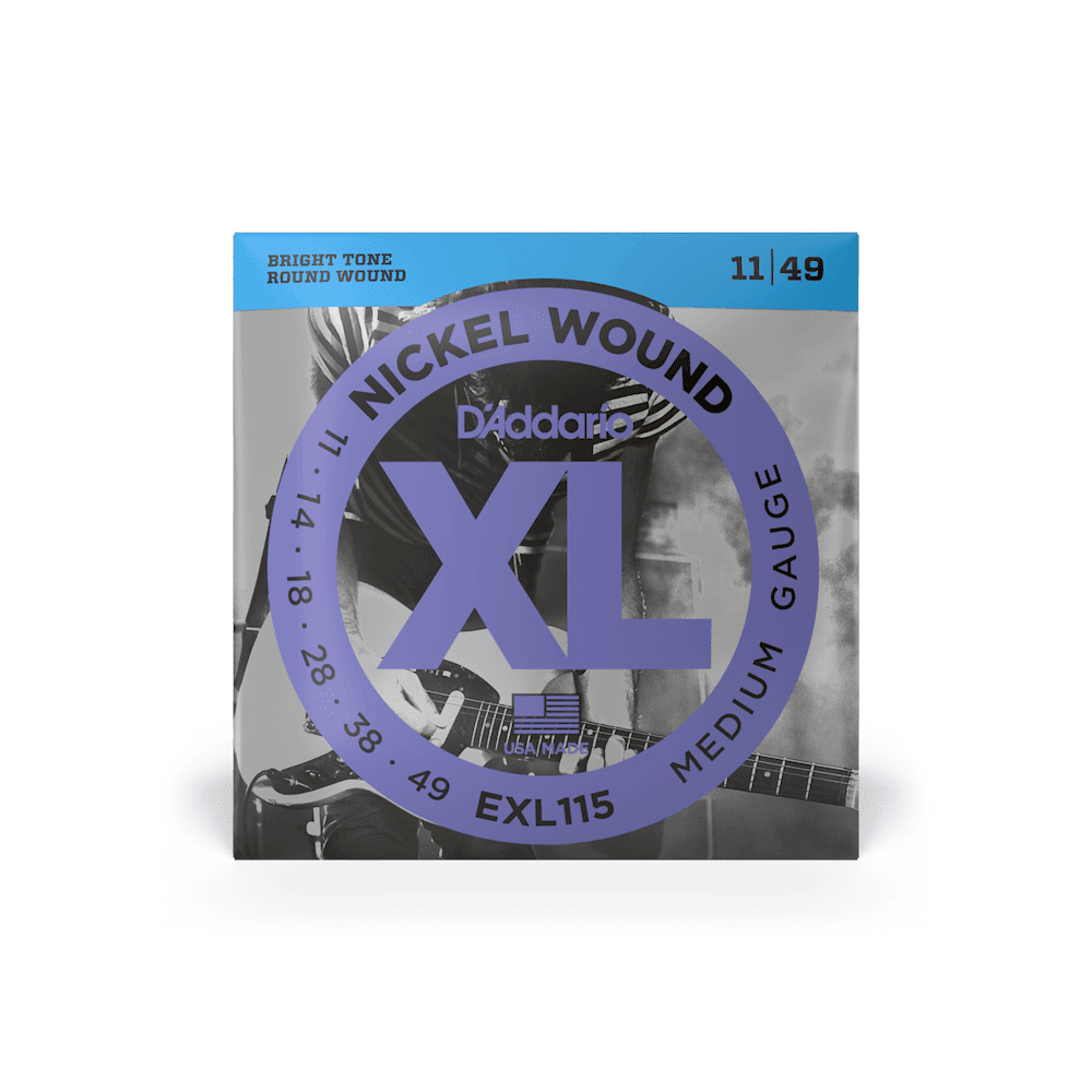 D'Addario EXL115 XL Nickel Wound Electric Guitar Strings - .011-.049 Medium D'Addario EXL115 XL Nickel Wound Electric Guitar Strings - .011-.049 Medium
